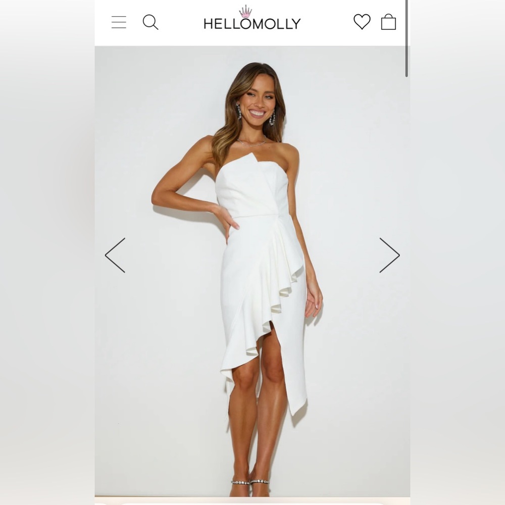 WEDDING SZN MIDI DRESS WHITE (M)